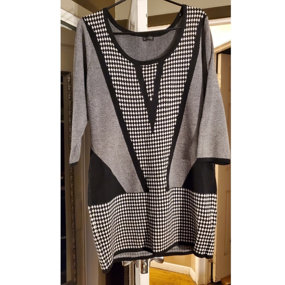 Black and White Sweater Dress